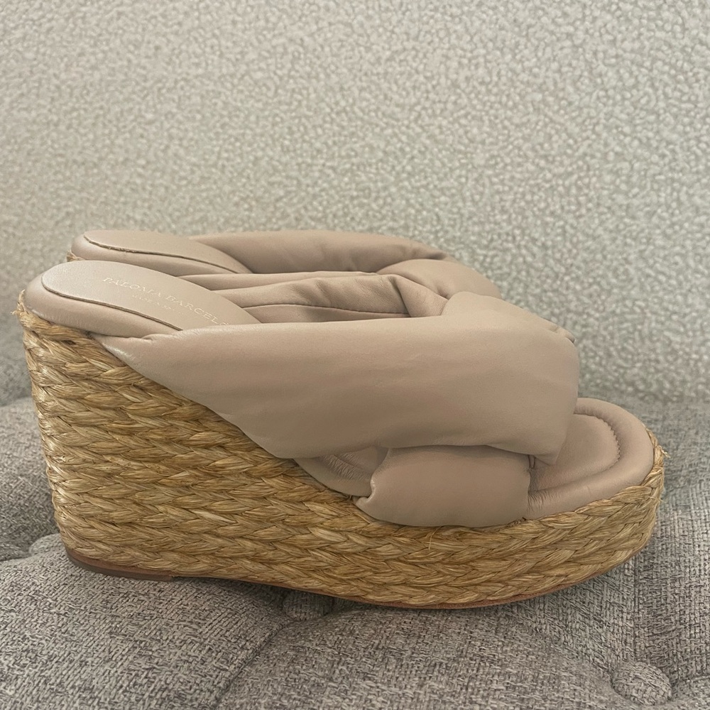 PALOMA BARCELÒ Ciane Sandals Slip On Shoes Size 40 Spain Womens 9.5 US Wedge